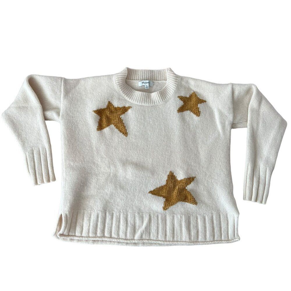 Madewell Chenille Stars Pullover Knit Sweater Merino Wool Outdoor Women's XS